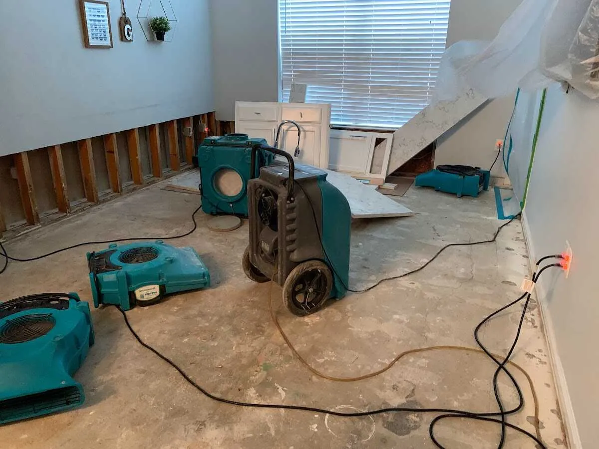 Dehumidifier in flood-cut room for Water Extraction & Removal in South Hanover